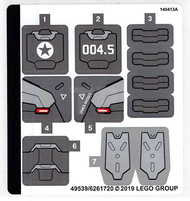 LEGO&reg; 6261720 - Sticker voor set 76124