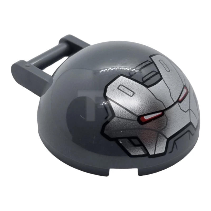 LEGO&reg; 6261624 - 18990pb03 - Windscreen 4 x 4 x 1 2/3 Canopy Half Sphere with Handle and War Machine Face Pattern