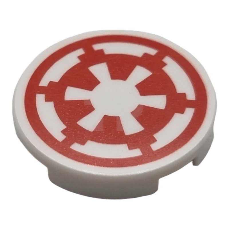 LEGO&reg; 6258914 - 14769pb262 - Carreau 2 x 2 rond avec O inférieur et motif impérial SO