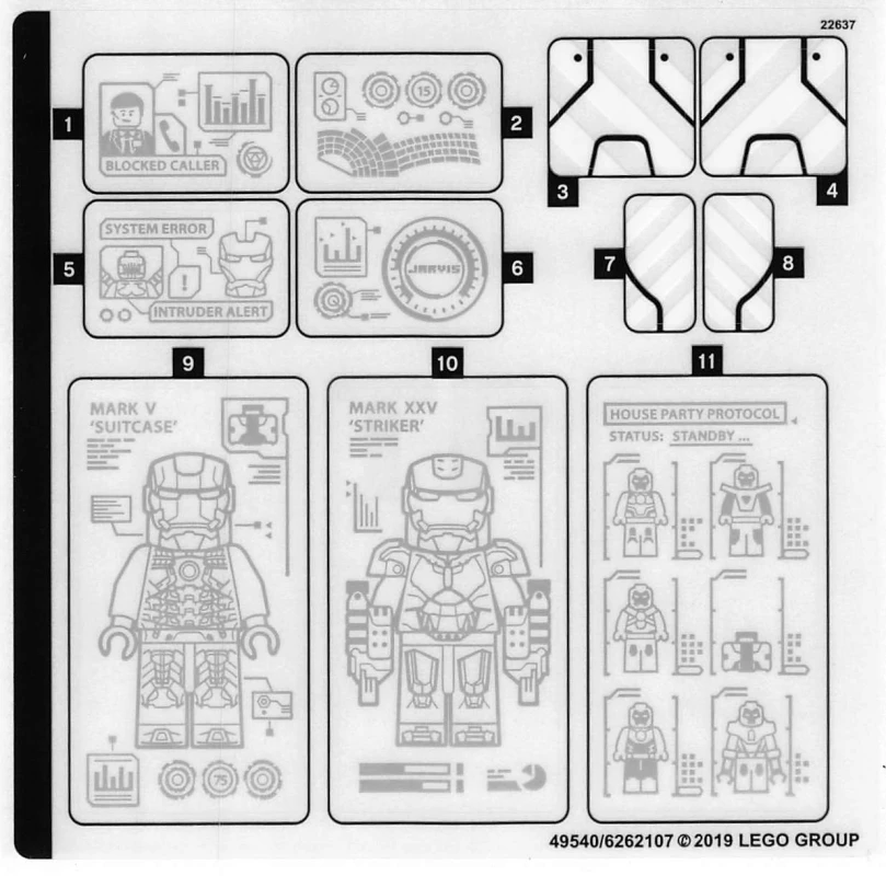 LEGO&reg; 6262107 - Sticker for Set 76125