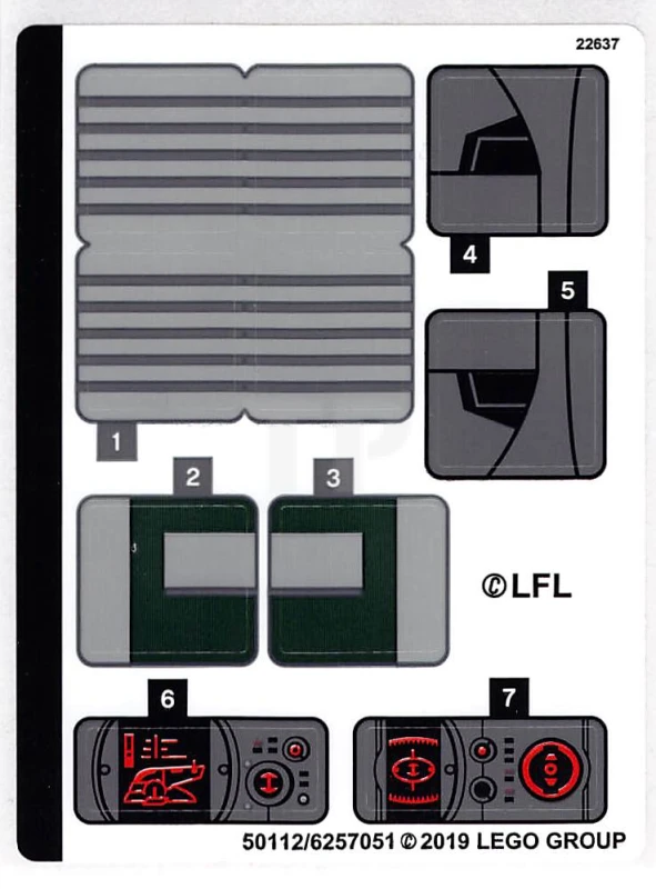 LEGO&reg; 6257051 - Adesivo per il set 75243