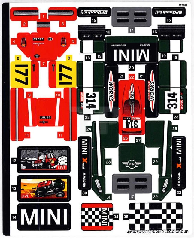 LEGO&reg; 6255930 - Pegatina para Set 75894