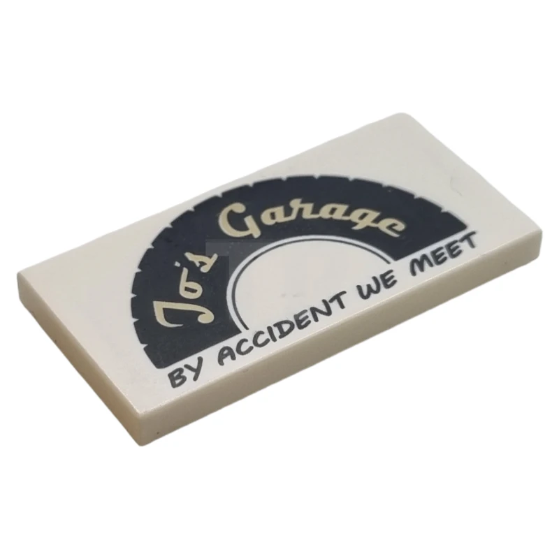 LEGO&reg; 87079pb0545 - 6254086 - Tile 2 x 4 with 'Jo's Garage' and 'BY ACCIDENT WE MEET' Pattern