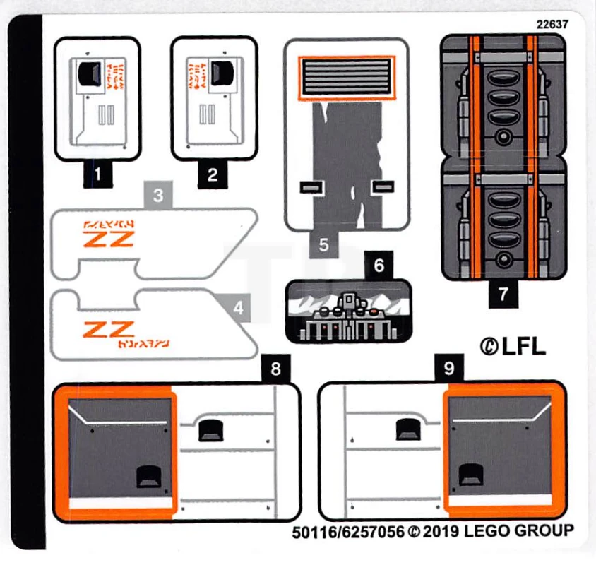 LEGO&reg;  - Adesivo per il set 75259