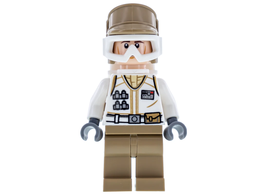 LEGO&reg; sw1026 Soldado Rebelde de Hoth Uniforme Blanco, Piernas Marrón Oscuro, Mochila (Líneas de la Mejilla)