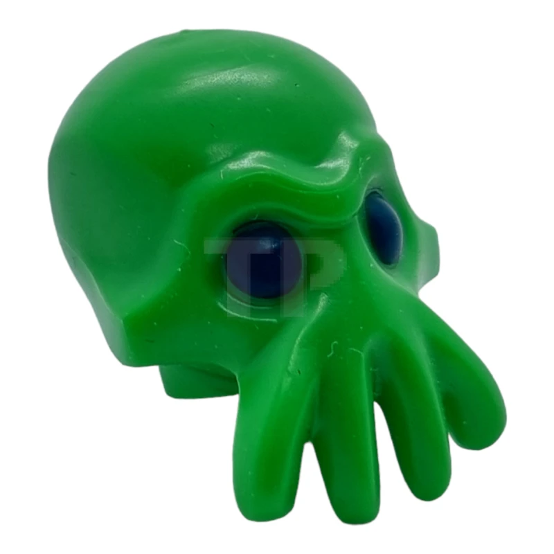 LEGO&reg; 6265506 - 18828pb02 - Minifigure, Head Modified Alien with 4 Mouth Tentacles and Dark Blue Eyes Pattern