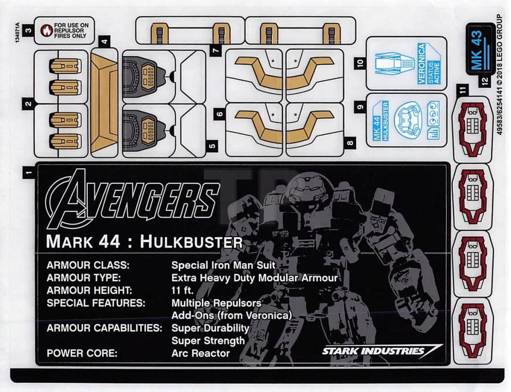 LEGO&reg; 6224451 - Sticker for Set 76105 