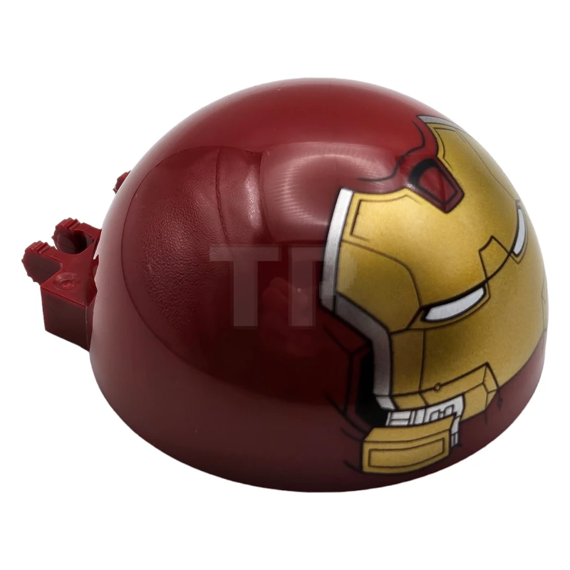 LEGO&reg; 6226581 - 50747pb15 - Windscreen 6 x 6 x 3 Canopy Half Sphere with Dual 2 Fingers and Hulk Buster Face Pattern