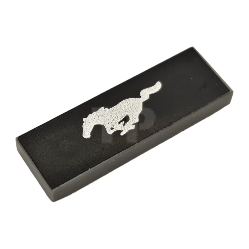 LEGO&reg; 6258156 - 63864pb080 - Tile 1 x 3 with Ford Mustang Logo Pattern