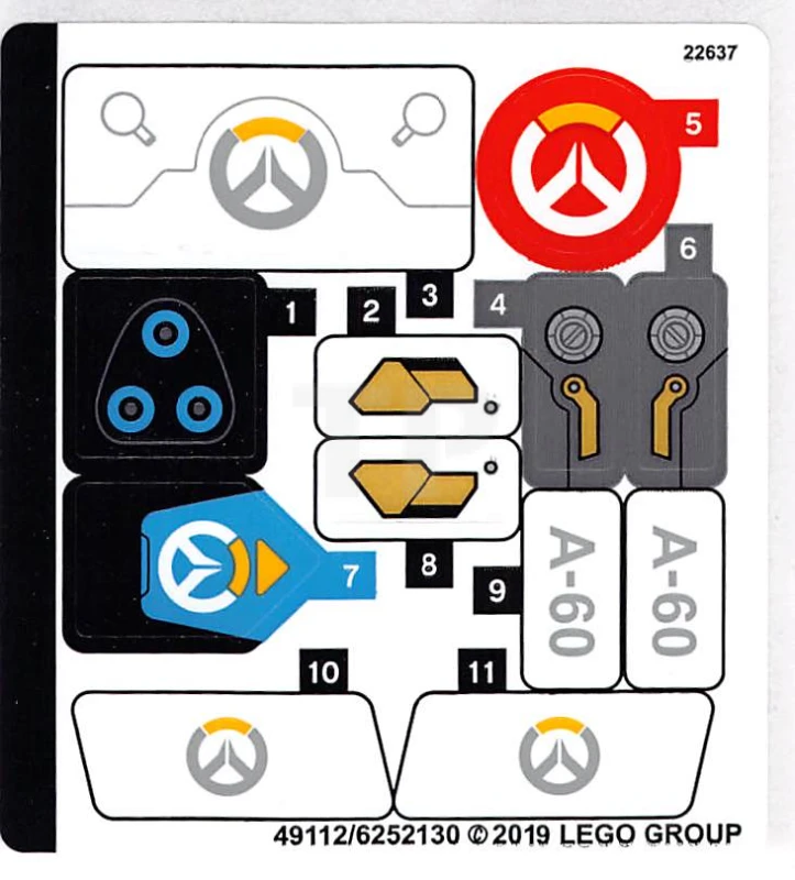 LEGO&reg; 6252130 - Sticker for Set 75975