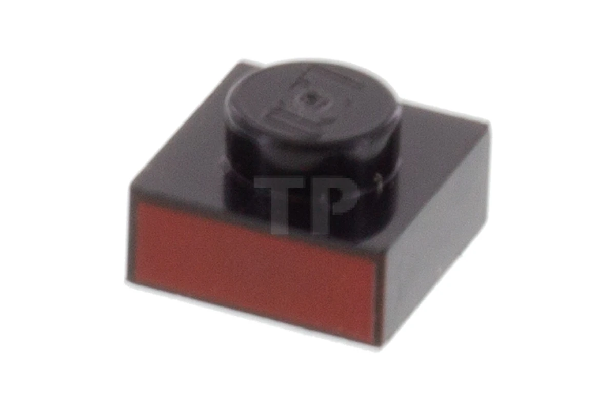 LEGO&reg; 6253609 - 3024pb012 - Plate 1 x 1 with Red Line on Edge Pattern