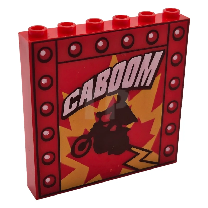 LEGO&reg; 6262604 - 59349pb157 - Panel 1 x 6 x 5 with Daredevil Pattern