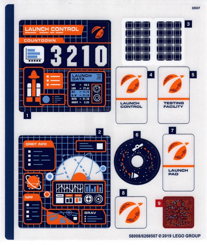 LEGO&reg; 6268507 - Adesivo per il set 60228