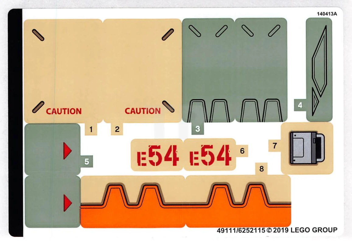 LEGO&reg; 6252115 - Sticker for Set 75974 