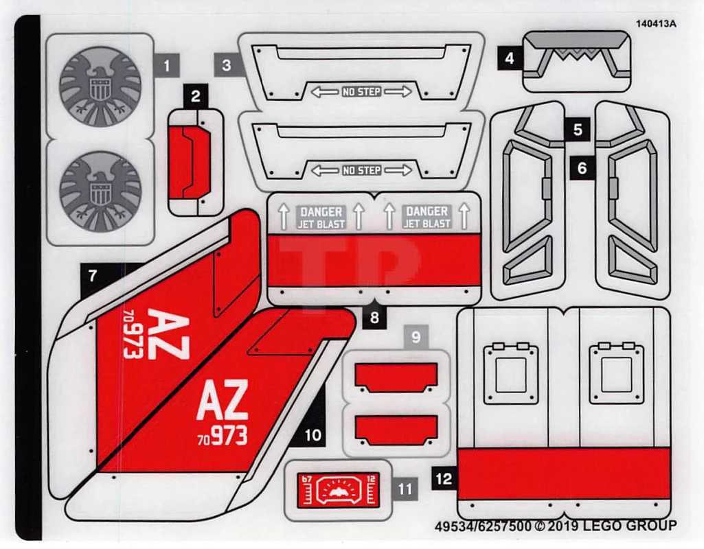 LEGO&reg; 6257500 - Sticker for Set 76127