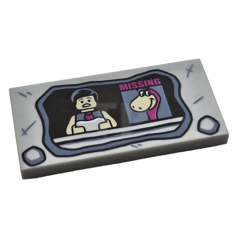 LEGO&reg; 6266185 - 87079pb0562 - Baldosa 2 x 4 con dibujo de juego de televisión de piedra