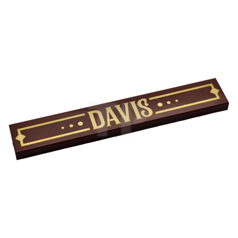 LEGO&reg; 6254450 - 6636pb168 - Tile 1 x 6 with 'DAVIS' Pattern