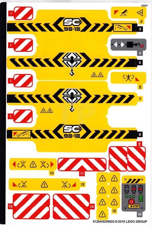 LEGO&reg; 6259023 - Sticker for Set 42097