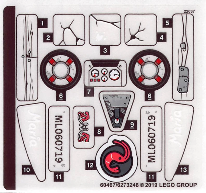 LEGO&reg;  - Sticker for Set 70419