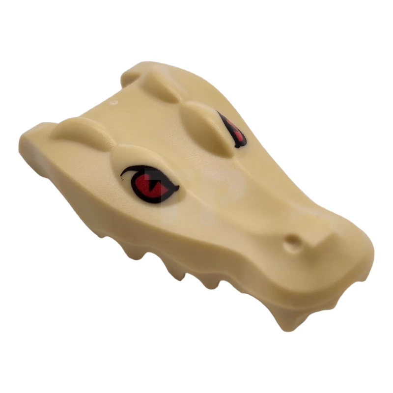 LEGO&reg; 6276938 - 18905pb02 - Alligator / Crocodile Head Upper Jaw with Red Eyes Pattern