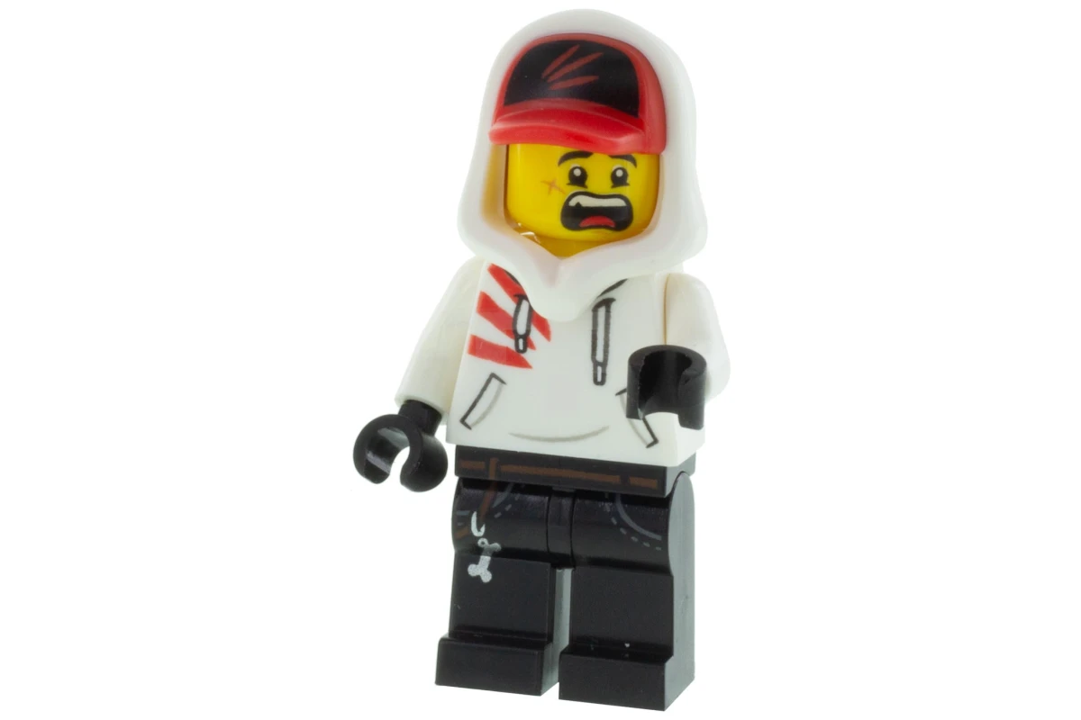 LEGO&reg; hs009 Jack Davids (Maglione bianco, Sorriso sbilenco / Paura)