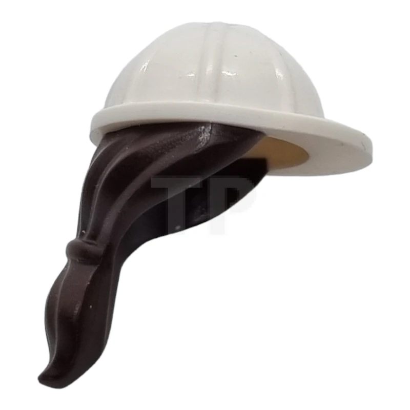 LEGO&reg; 6587652 - 16178pb01 - Headgear Minifig, Construction Helmet with Ponytail