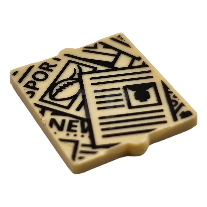 LEGO&reg; 6275973 - 60601pb020 - Glass 2 x 2 with newspapers