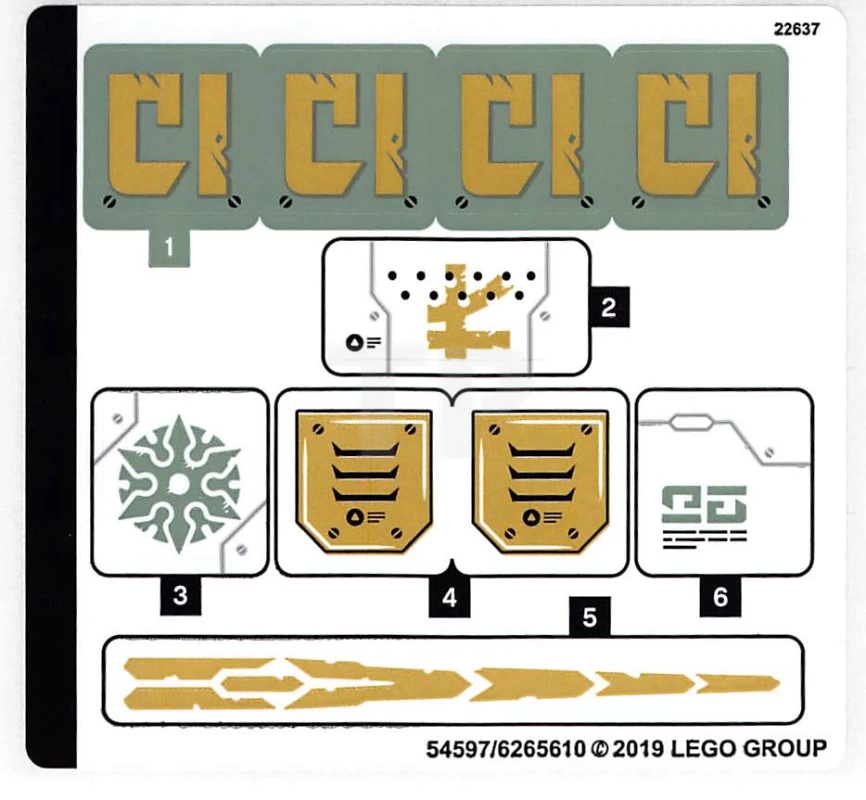 LEGO&reg; 6265610 - Sticker for Set 70676