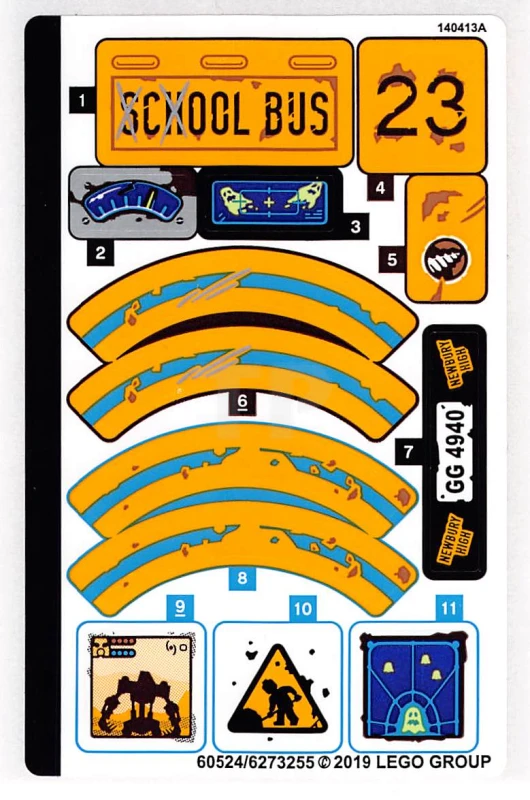 LEGO&reg; 6273255 - Autocollant pour l'ensemble 70423
