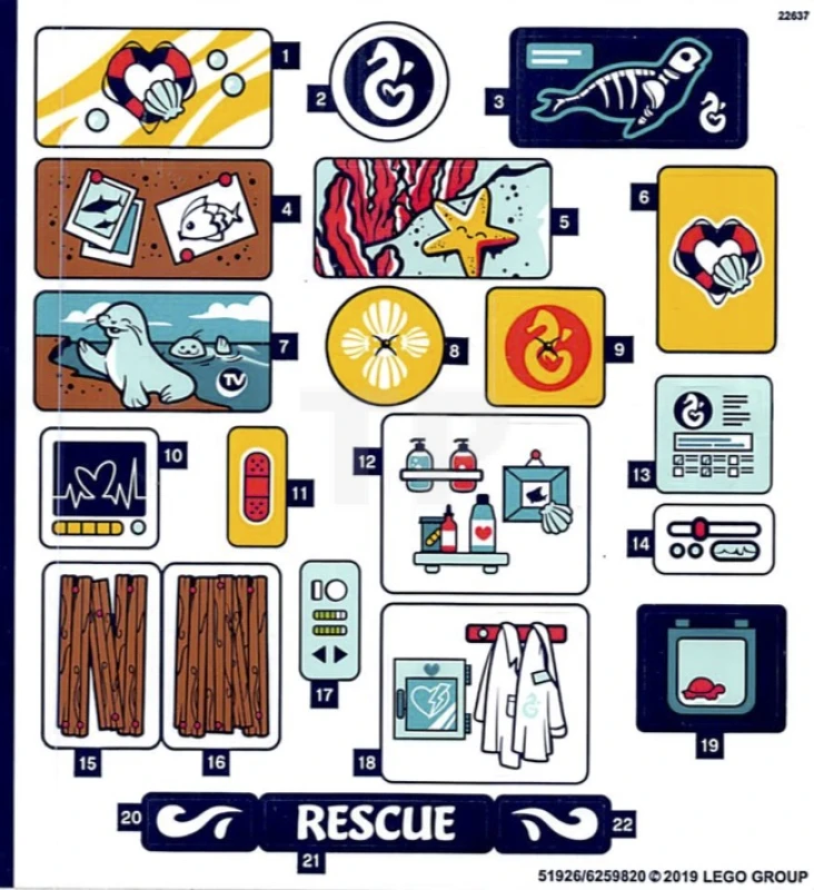 LEGO&reg; 6259820 - Adesivo per il set 41380 - Foglio 1