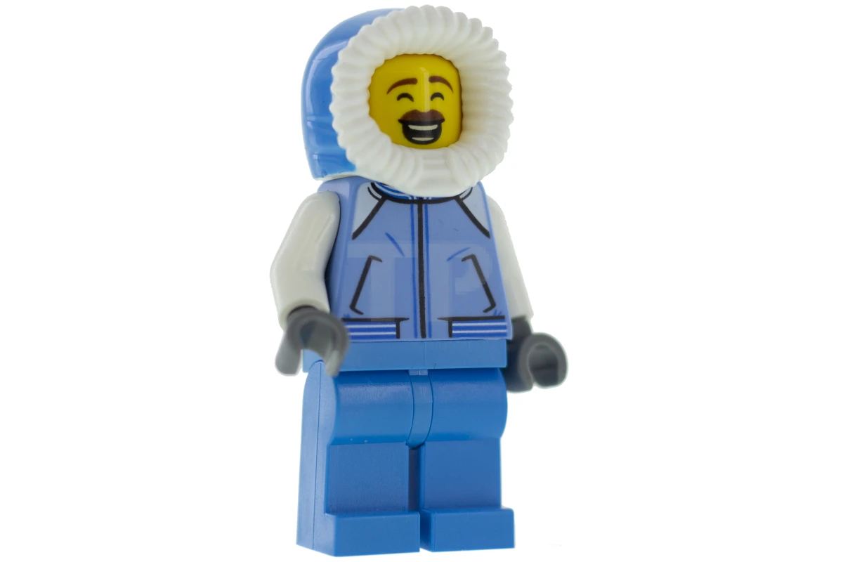 LEGO&reg; hol162 Sweeper - Veste bleu moyen avec poches, capuchon doublé de fourrure