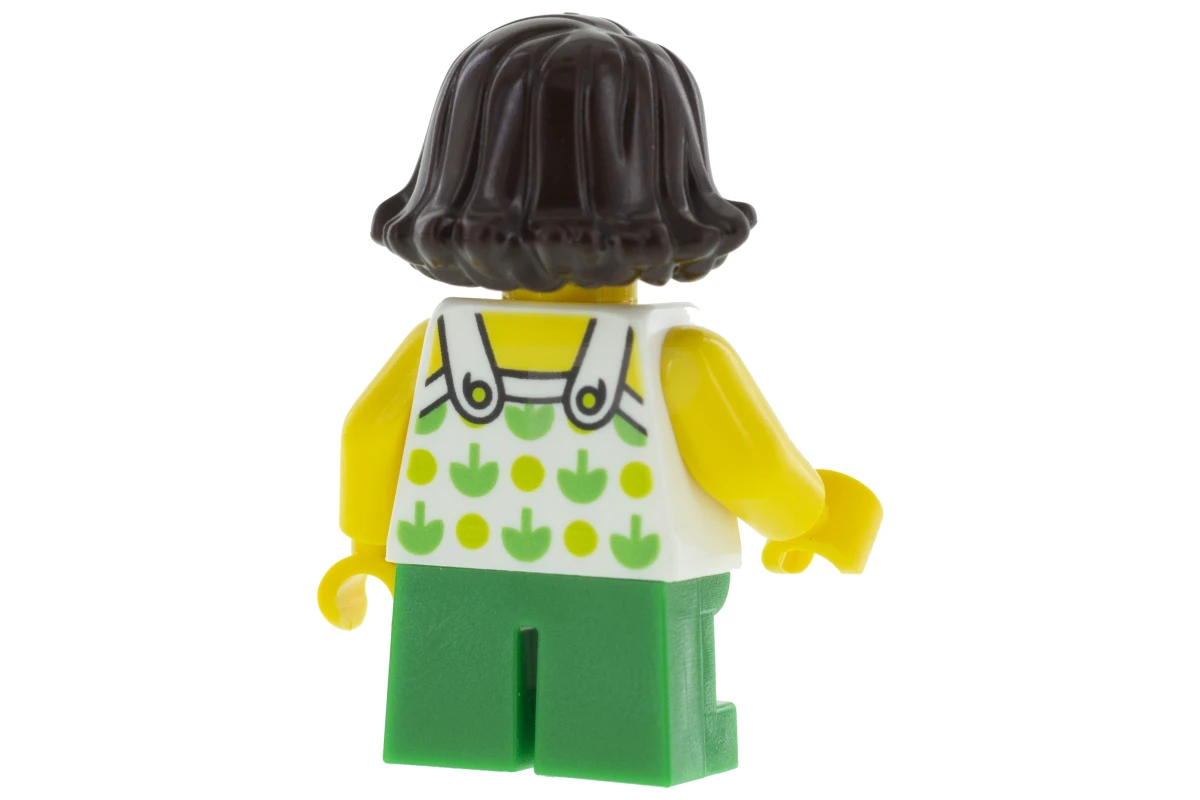 LEGO&reg; twn370 Bambina con reggiseno con mele verdi e macchie di lime, gambe corte verdi