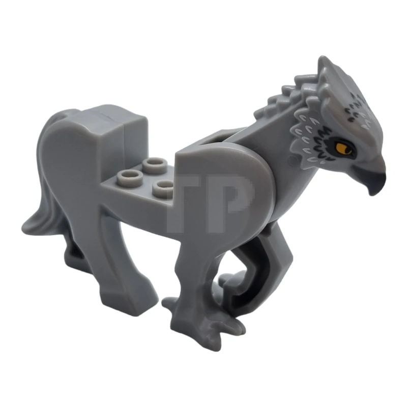 LEGO&reg; 6267702 - 50100c01pb01 - Horse, Eagle Head with Dark Bluish Gray Beak, Dark Bluish Gray and White Feathers, Bright Light Orange Eyes Pattern (Hippogriff)
