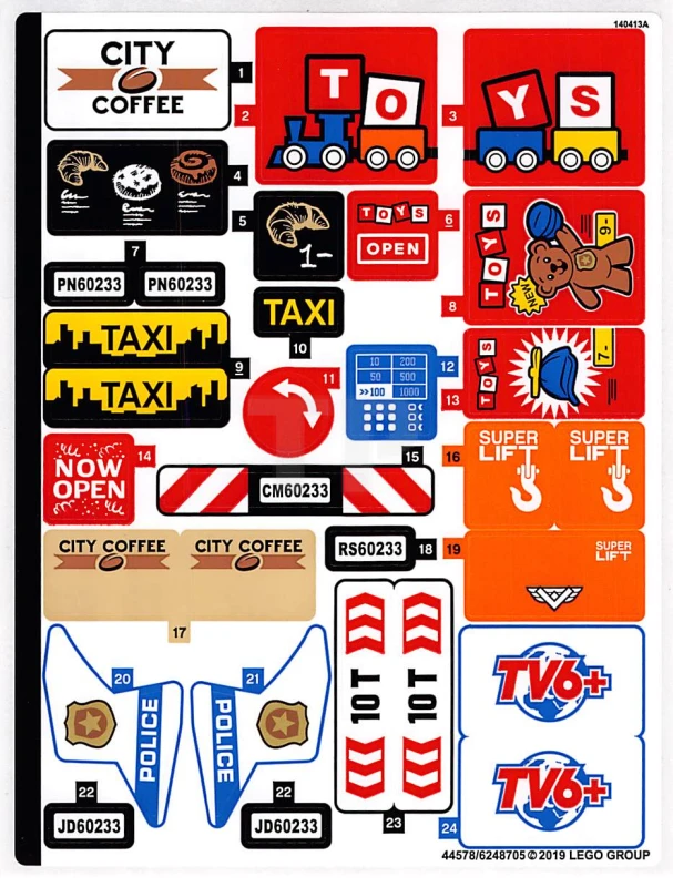 LEGO&reg; 6248705 - Sticker for Set 60233