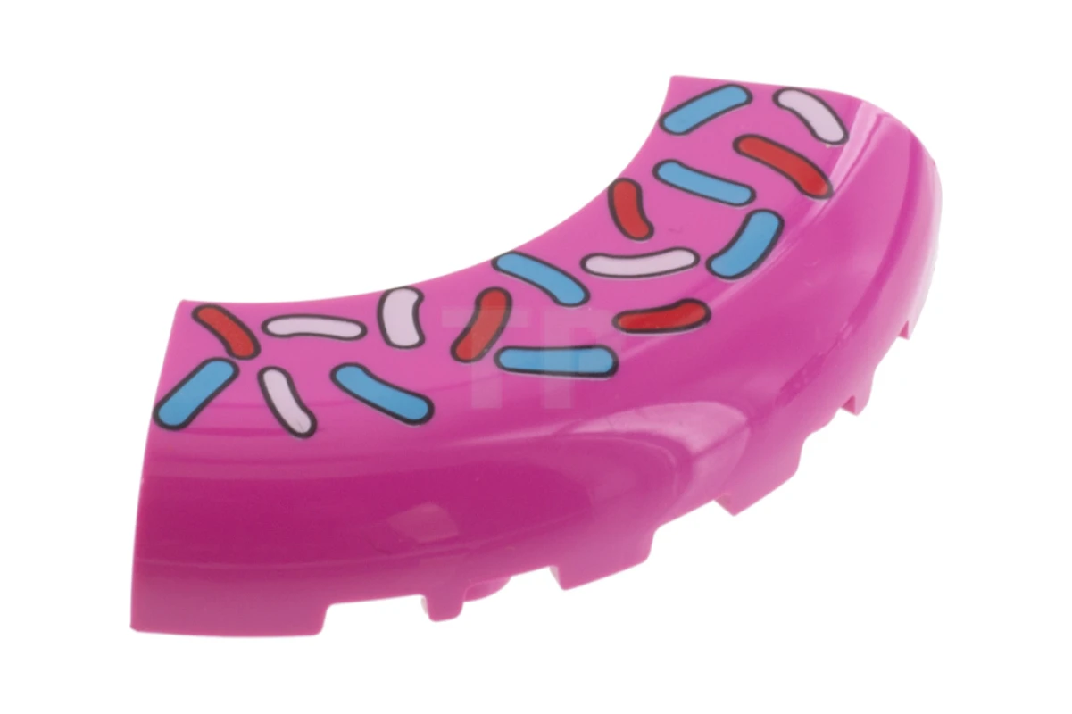 LEGO&reg; 6271755 - 24599pb02 - Slope Spherical 5 x 5 Round Corner with Topping Pattern