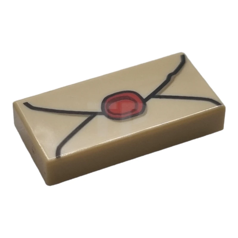 LEGO&reg; 6284163 - 3069pb0730 - Piastrelle 1 x 2 con busta con sigillo di ceralacca