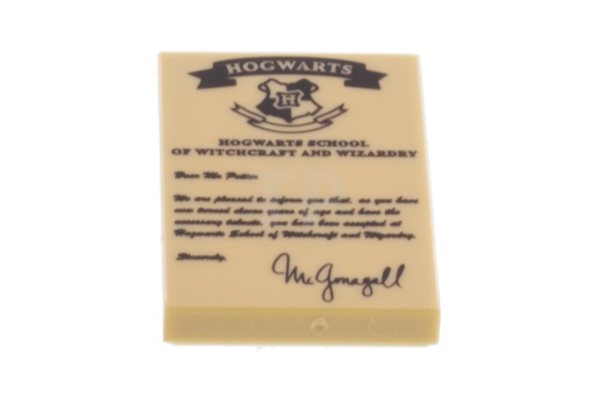 LEGO&reg; 6284170 - 26603pb048 - Tile 2 x 3 with 'HOGWARTS' Graduation Pattern