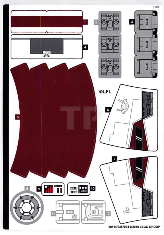 LEGO&reg; 6257054 - Pegatina para Set 75244