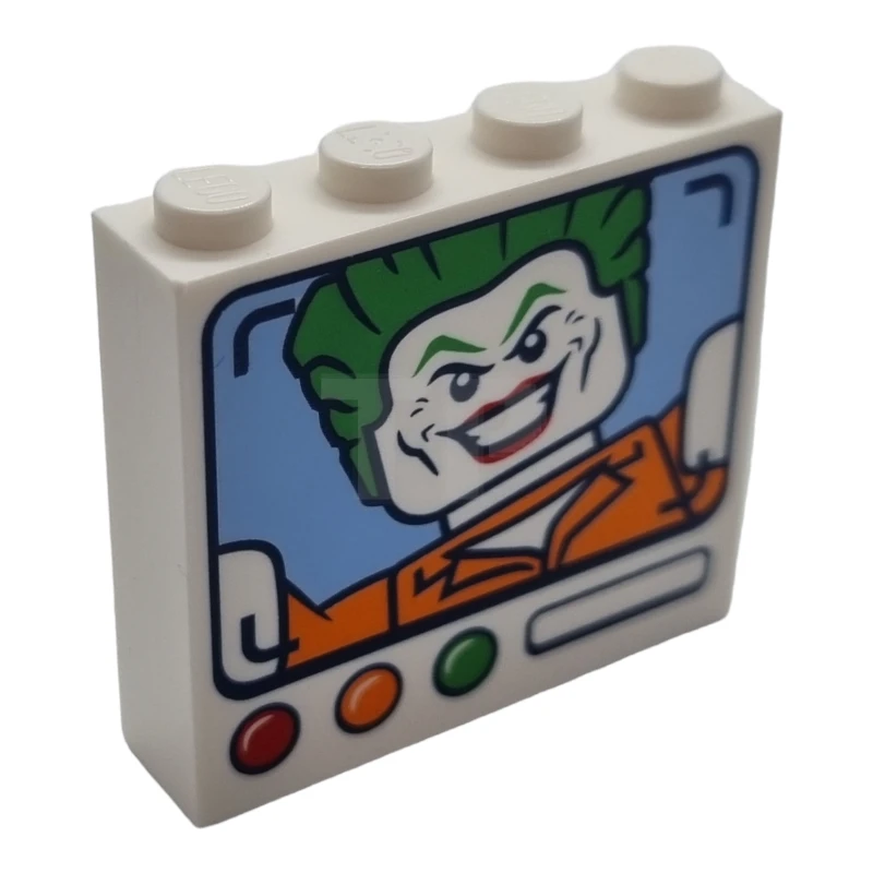 LEGO&reg; 6271401 - 49311pb007 - Brick 1 x 4 x 3 with Joker on Screen Pattern