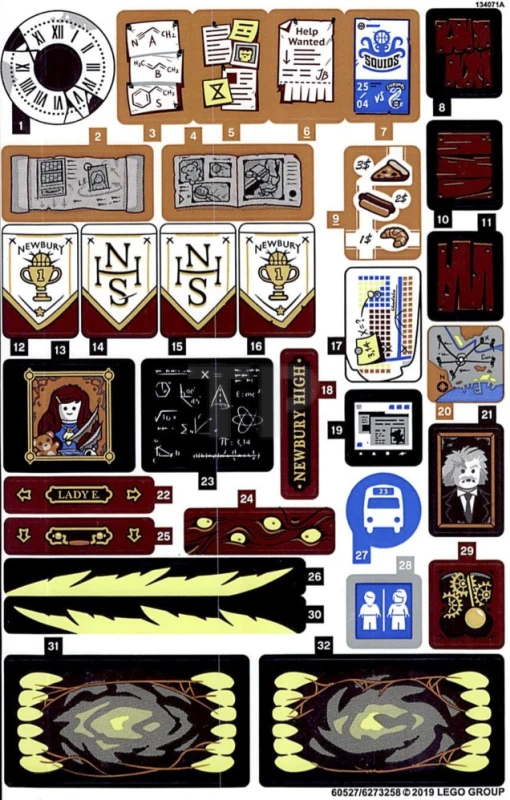 LEGO&reg; 6273258 - Sticker for Set 70425 - Sheet 1