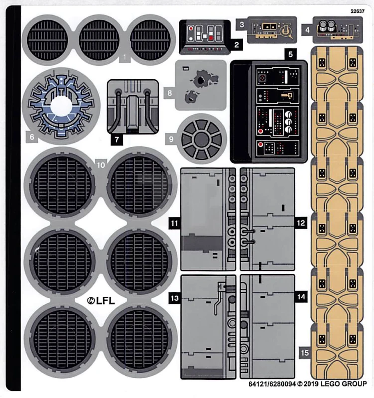 LEGO&reg; 6280094 - Autocollant pour l'ensemble 75257