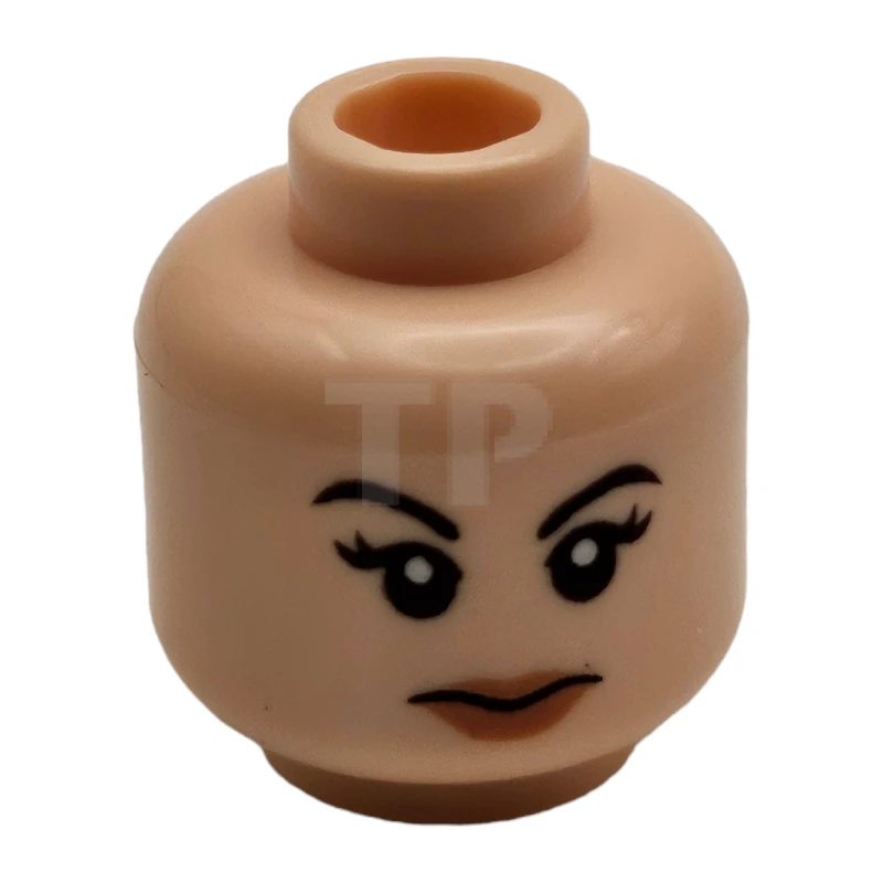 LEGO&reg; 6162427 - 3626cpb1689 - Head Minifig with Long Eyelashes / Eyebrow Raised Pattern (Dual Sided)