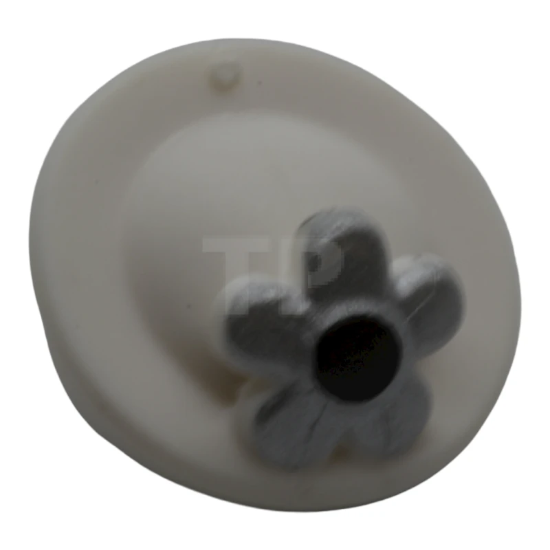 LEGO&reg; 6273932 - 41944pb01 - Minifigure, Hat with Pin Attachment, Pillbox Hat with Silver and Black Flower Pattern