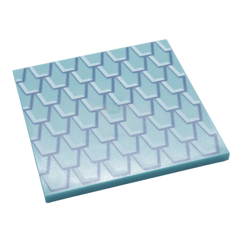 LEGO&reg; 6282617 - 10202pb010 - Tile 6 x 6 with Bottom Tubes with Black and White Shingle Outlines Pattern