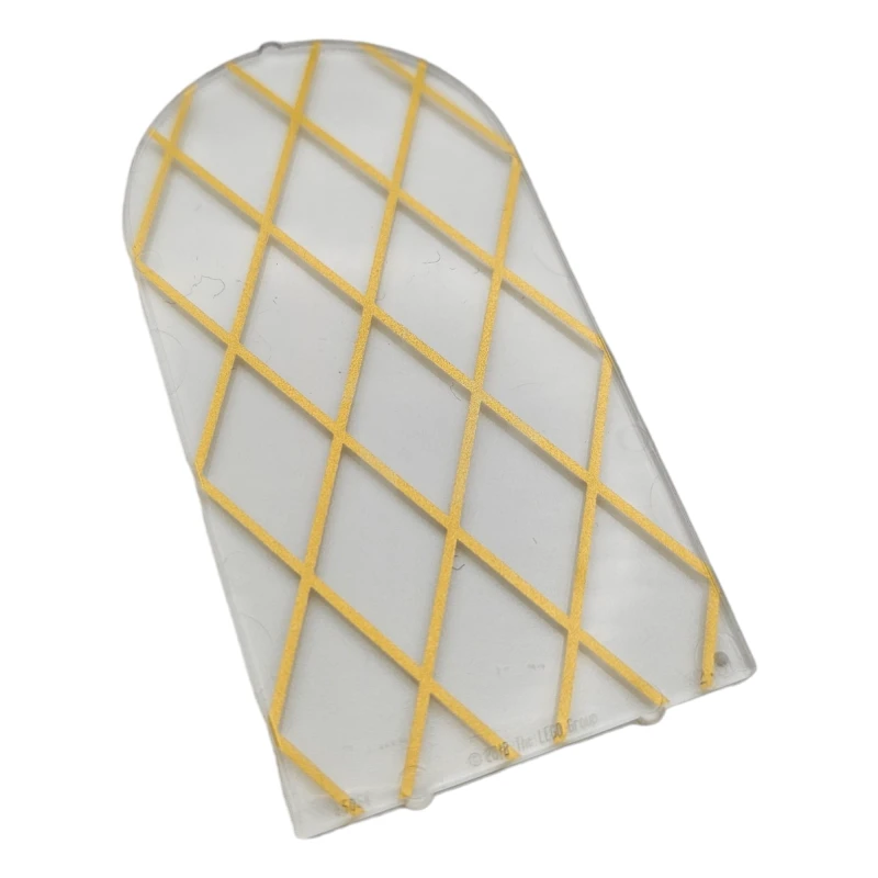 LEGO&reg; 6274713 - 65066pb01 - Glas 4 x 7 Rond met rasterpatroon