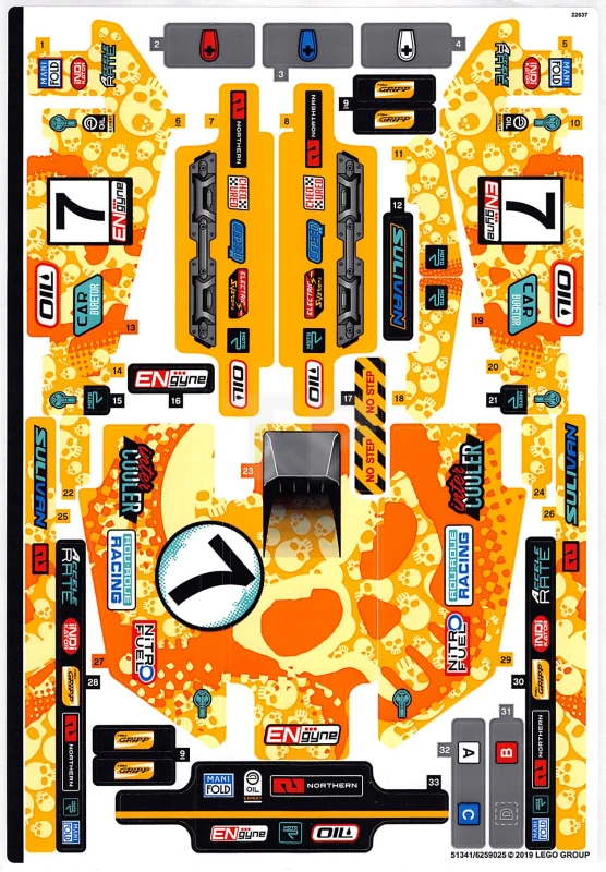 LEGO&reg; 6259025 - Autocollant pour l'ensemble 42099