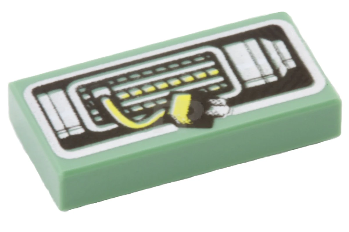 LEGO&reg; 4624400 - 3069pb0166 - Tile 1 x 2 with Cable Pattern