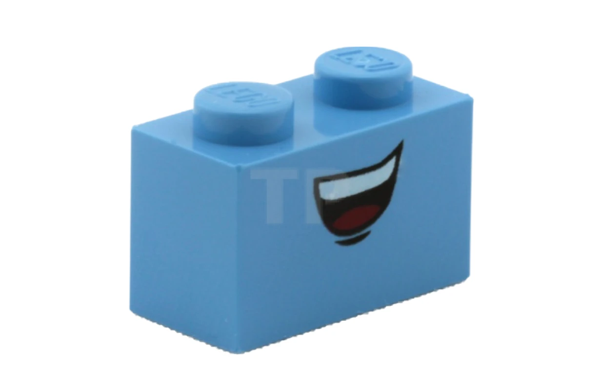 LEGO&reg; 4616975 - 3004pb102 - Brick 1 x 2 with Smile Pattern (Guido)