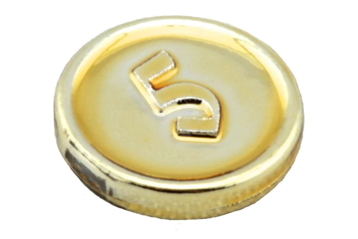 LEGO&reg; 6052266 - 97053c - Minifig, Utensil Coin Type 3 with 5 Mark