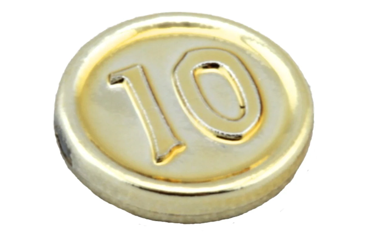 LEGO&reg; 97053d - 6052266 - Minifig, Utensil Coin Type 3 with 10 Mark